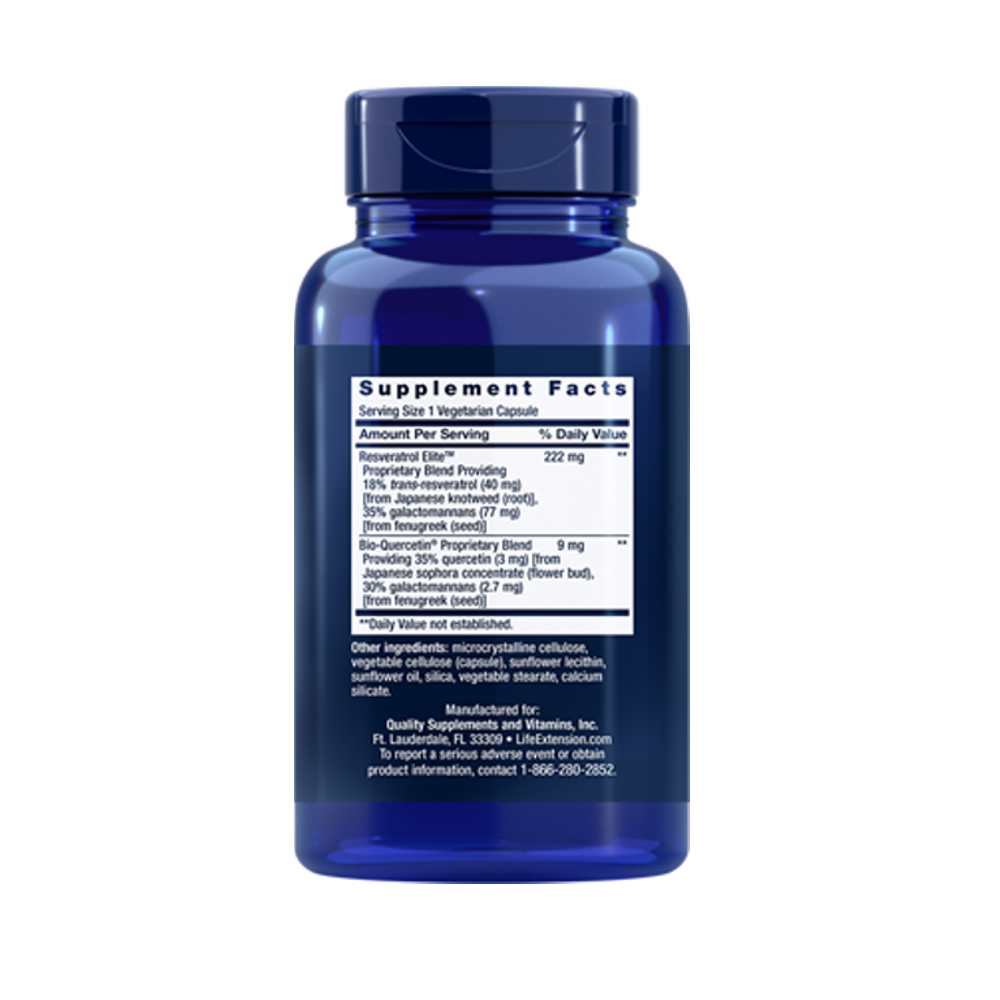 Life Extension Optimized Resveratrol Elite™ 60 Vegetarian Capsules thumbnail 2
