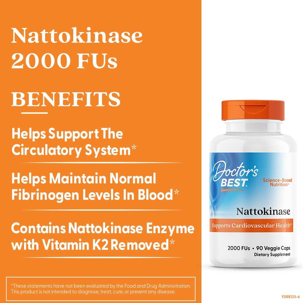 Doctor’s Best Nattokinase 2000 FUs 90 Veggie Caps thumbnail 2