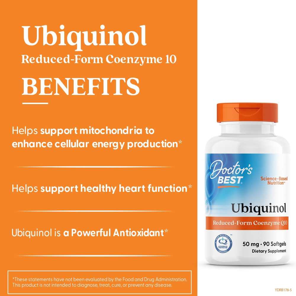 Doctor's Best Ubiquinol with Kaneka 50mg Softgels 90 Count thumbnail 2