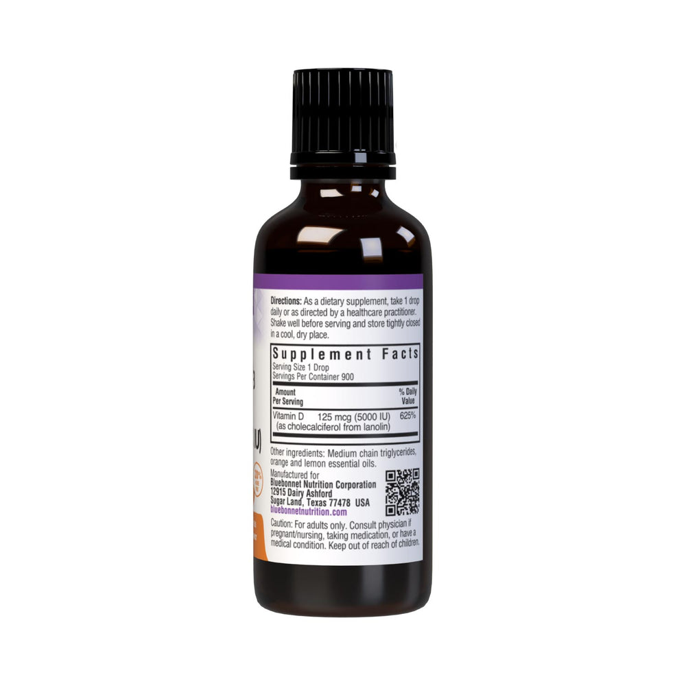 Bluebonnet Nutrition Liquid Vitamin D3 Drops 125 Mcg (5000 Iu) 30 Ml thumbnail 2