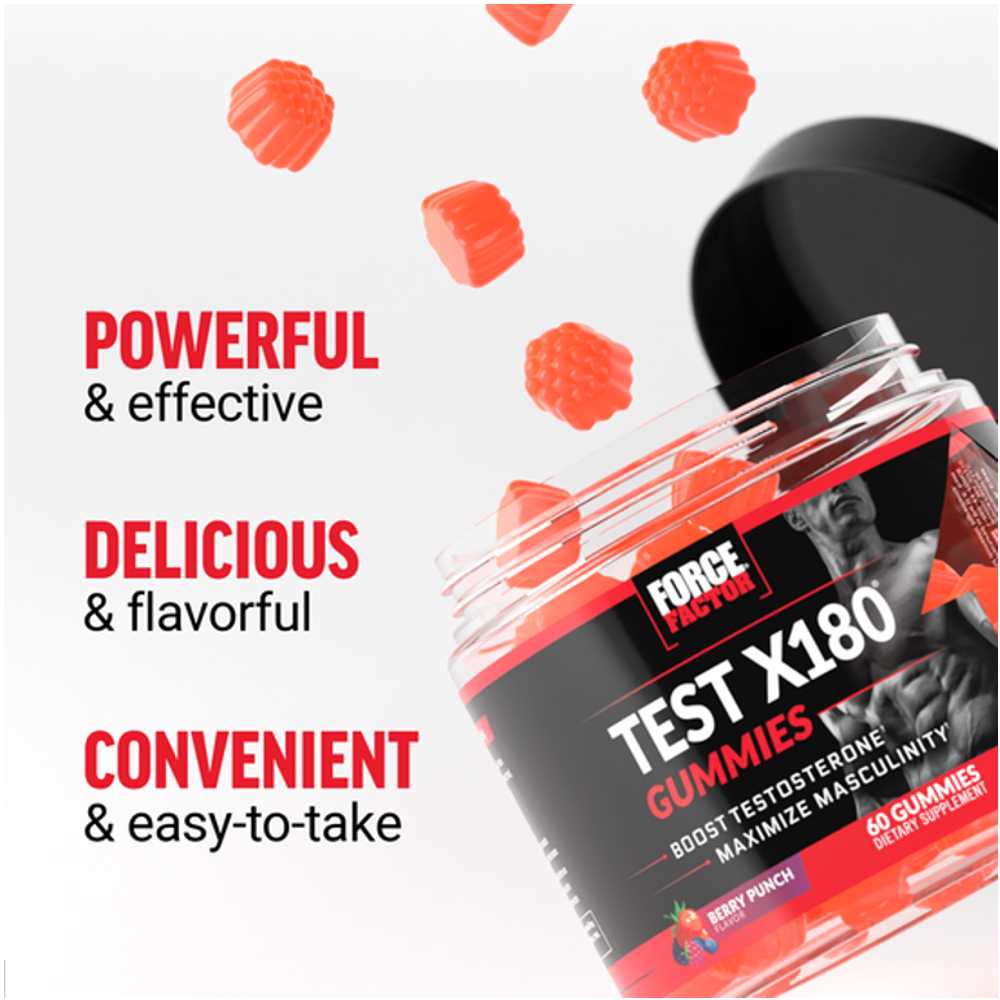 Force Factor Test X180 – 60 Gummies thumbnail 2