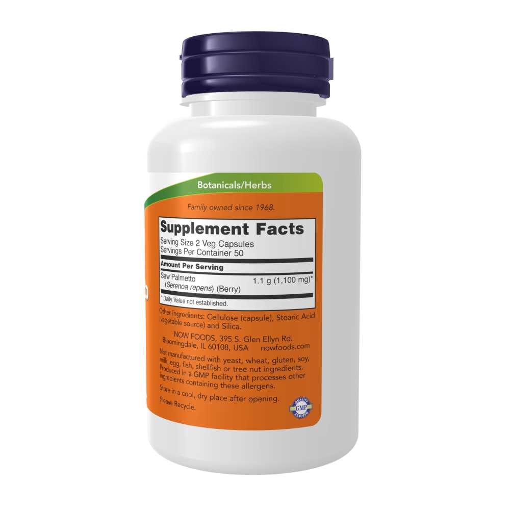 Now Foods Saw Palmetto Berries 550mg – Prostate Health Support – 100 Veg Capsules thumbnail 3