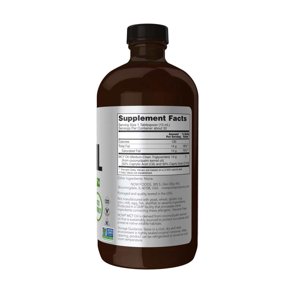Now Sports Mct Oil Liquid – Glass Bottle – 473ml thumbnail 2