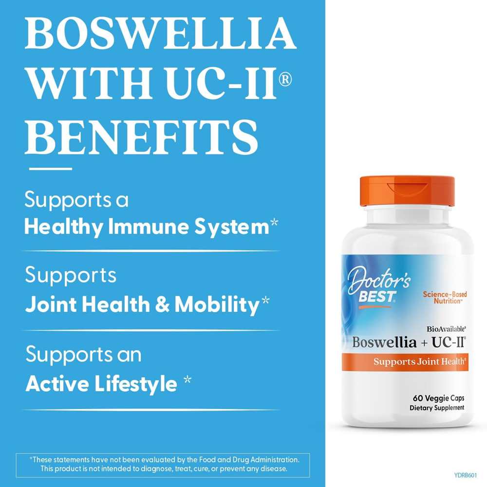Doctor's Best Boswellia with Uc Ii, 60 Veggie Caps thumbnail 2