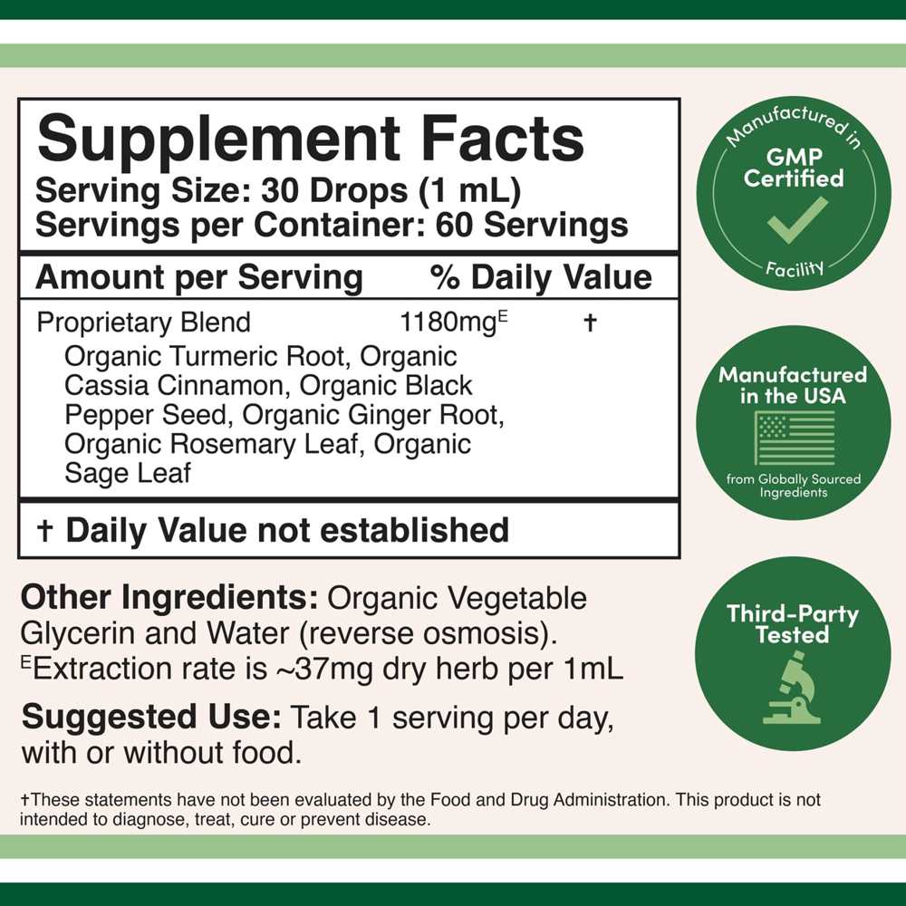 Double Wood Organic Turmeric – Fortified with Black Pepper for Maximum Absorption | 2 Fl Oz thumbnail 2
