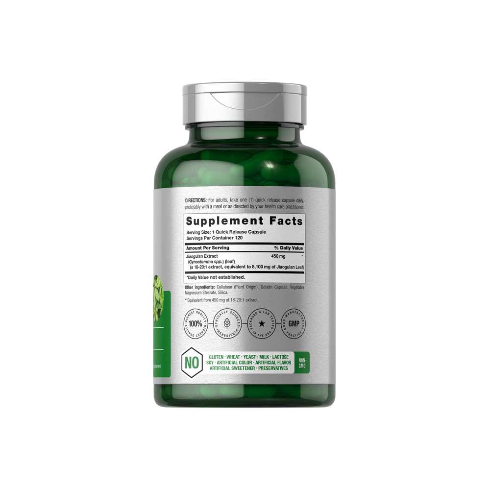 Horbäach Jiaogulan 8100mg | 120 Capsules thumbnail 2