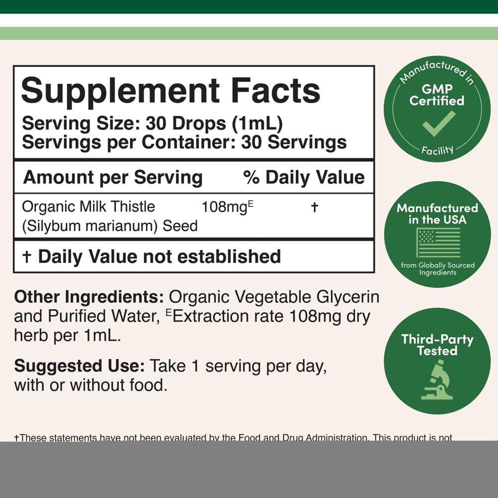 Double Wood Milk Thistle – Organic Liver Support Drops | 1 Fl Oz (30 M L) thumbnail 2