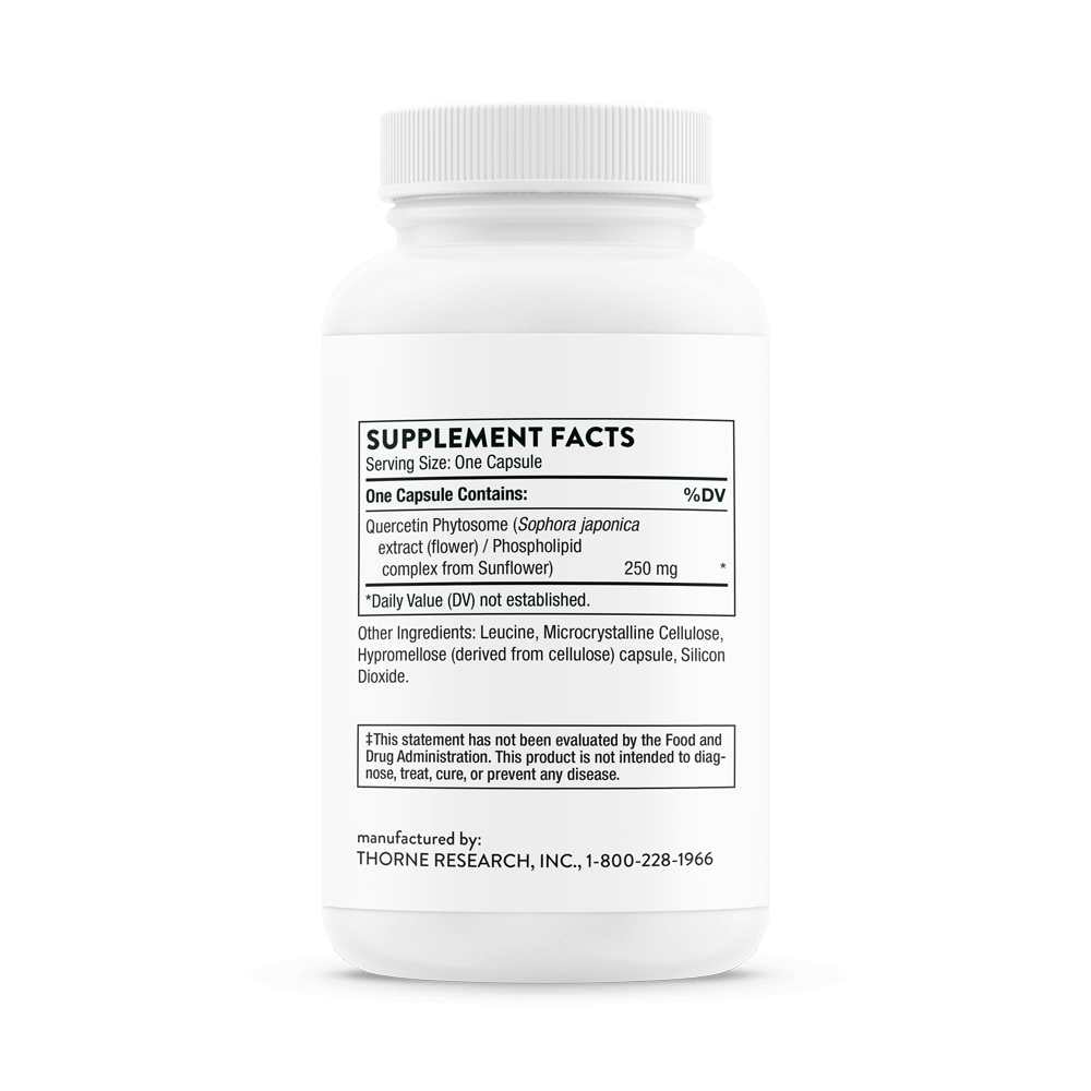 Thorne Quercetin Phytosome – High-Absorption Immune & Respiratory Support | 60 Capsules thumbnail 2