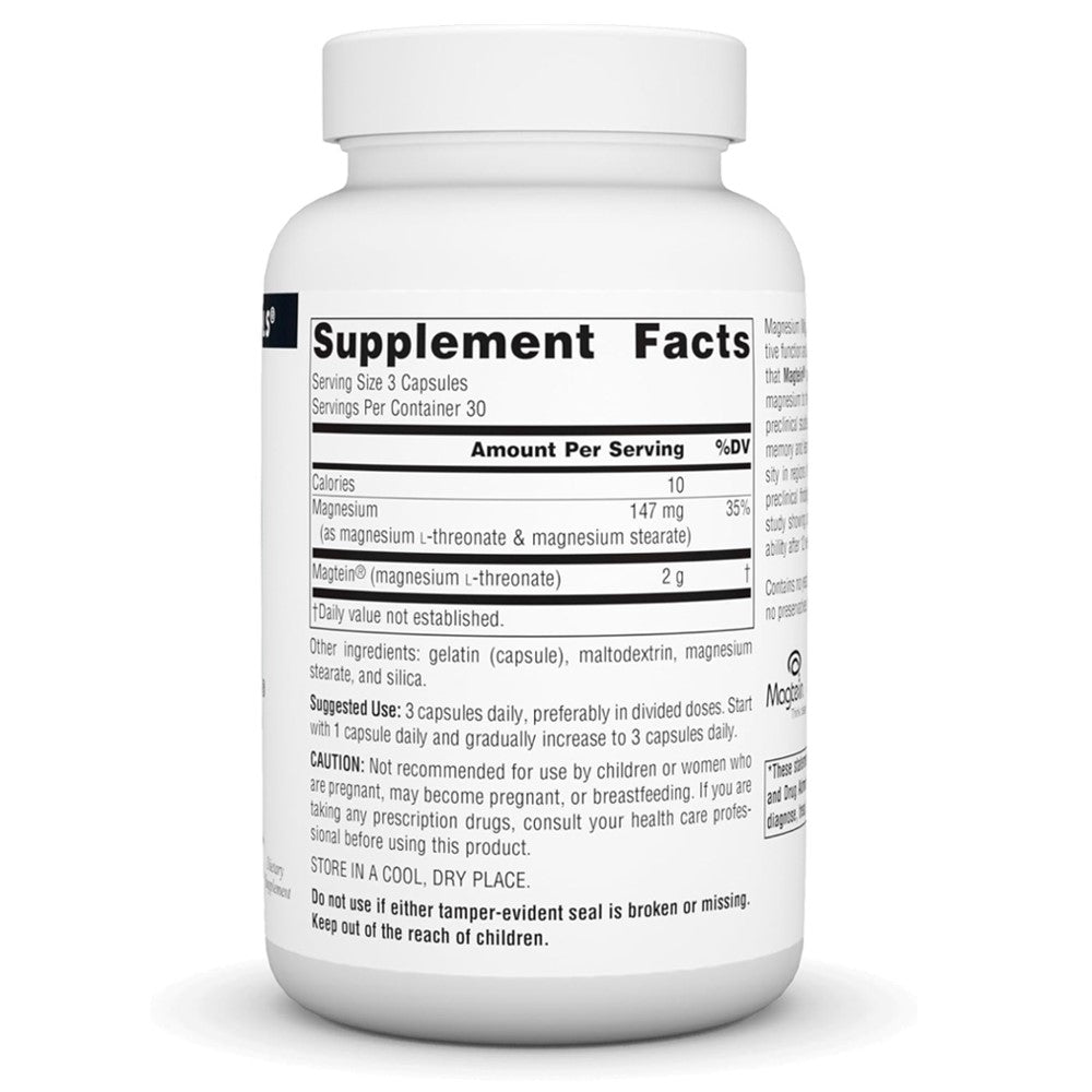 Source Naturals Magtein® Magnesium L-Threonate 667mg – Learning & Memory Support | 90 Capsules thumbnail 2