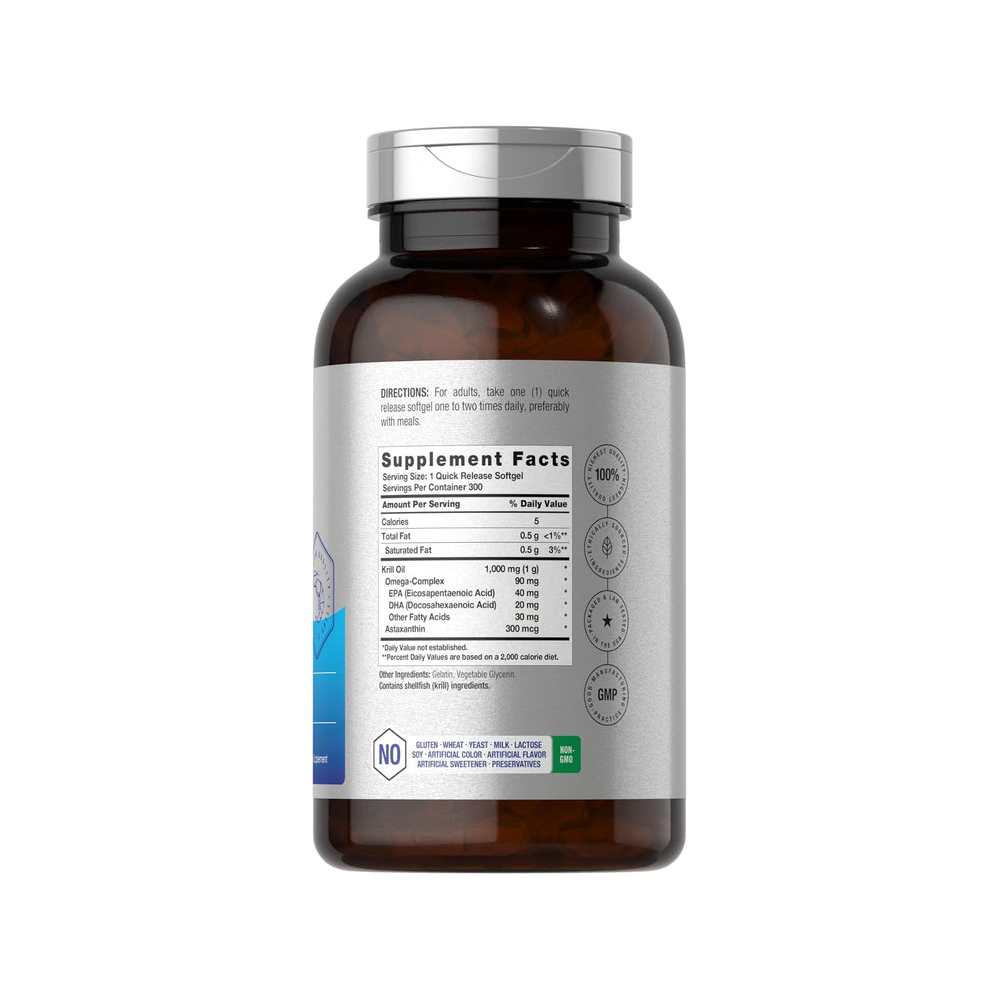 Horbäach Krill Oil 1000mg | 300 Softgels thumbnail 2