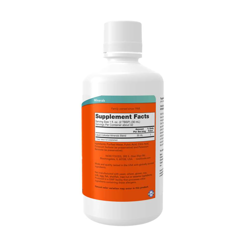 Now Foods Colloidal Minerals – Plant-Based Trace Mineral Liquid with Fulvic Acid – 946 M L (32 Oz) thumbnail 2
