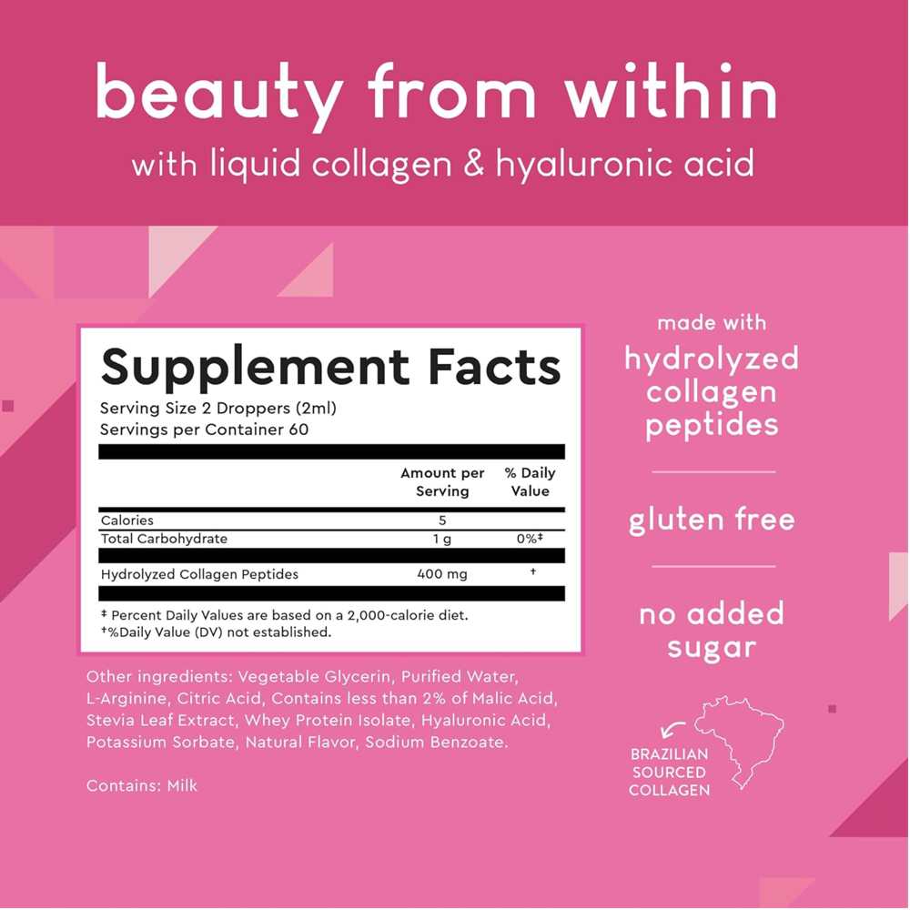 360 Nutrition – Collagen + Hyaluronic Acid | Liquid Formula | 120 M L | 40-Day Supply thumbnail 2