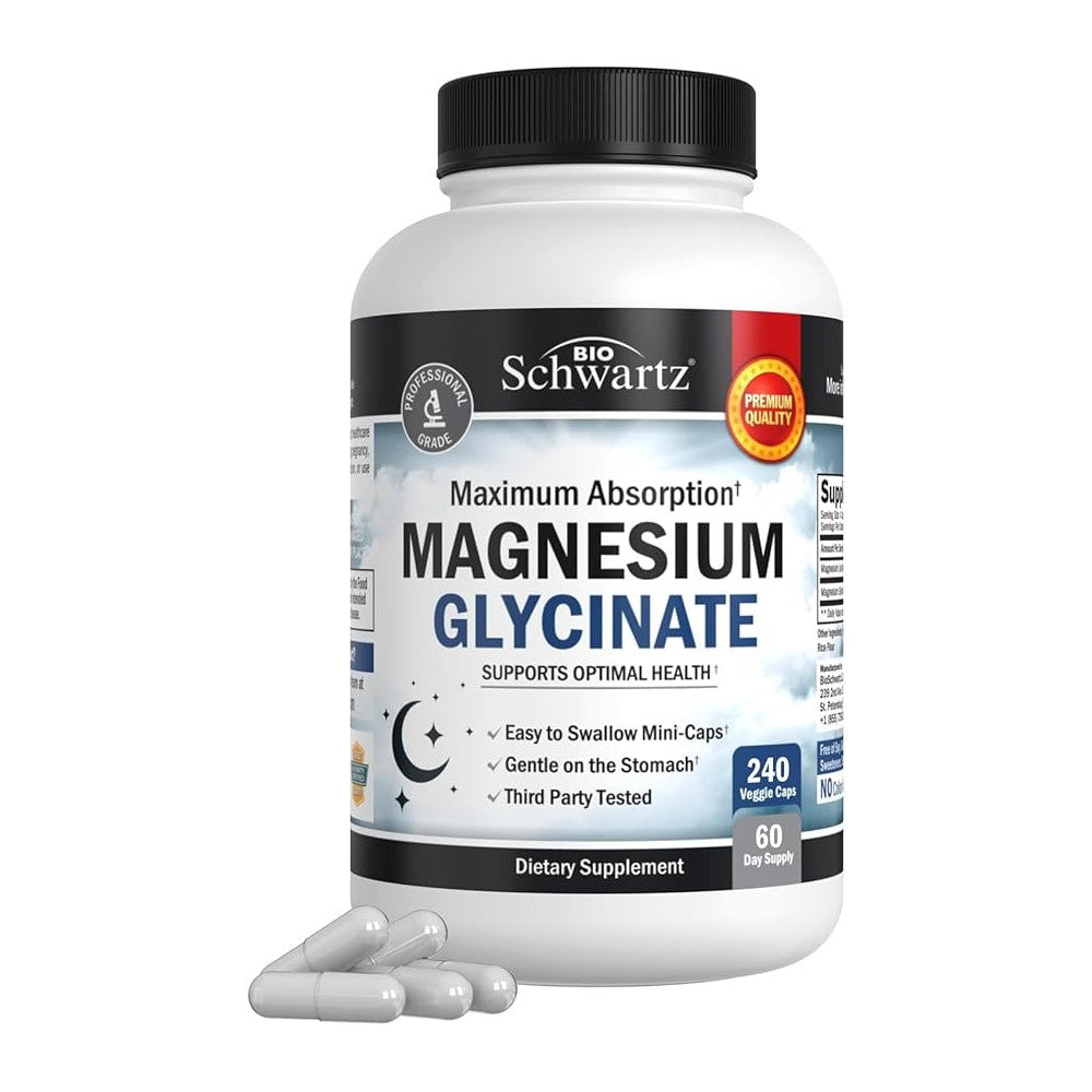 Magnesium Glycinate By Bio Schwartz (Vegan Safe with No Gluten, Soy or GMOs) thumbnail 4