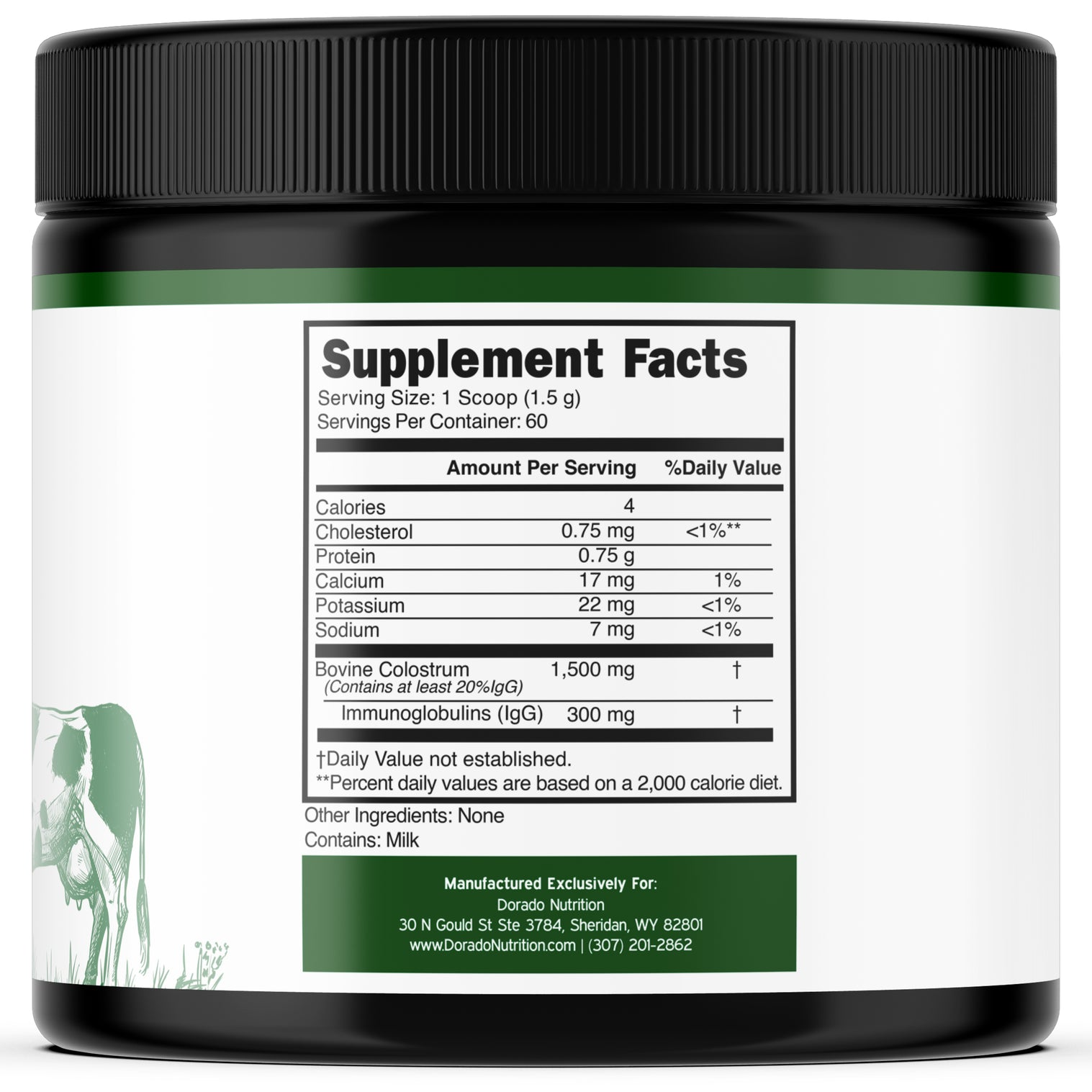 Dorado Nutrition Colostrum Supplement Powder 90g thumbnail 2