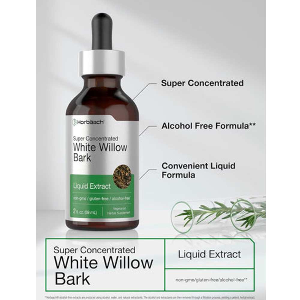 Horbäach White Willow Bark Extract | 2oz Liquid thumbnail 2