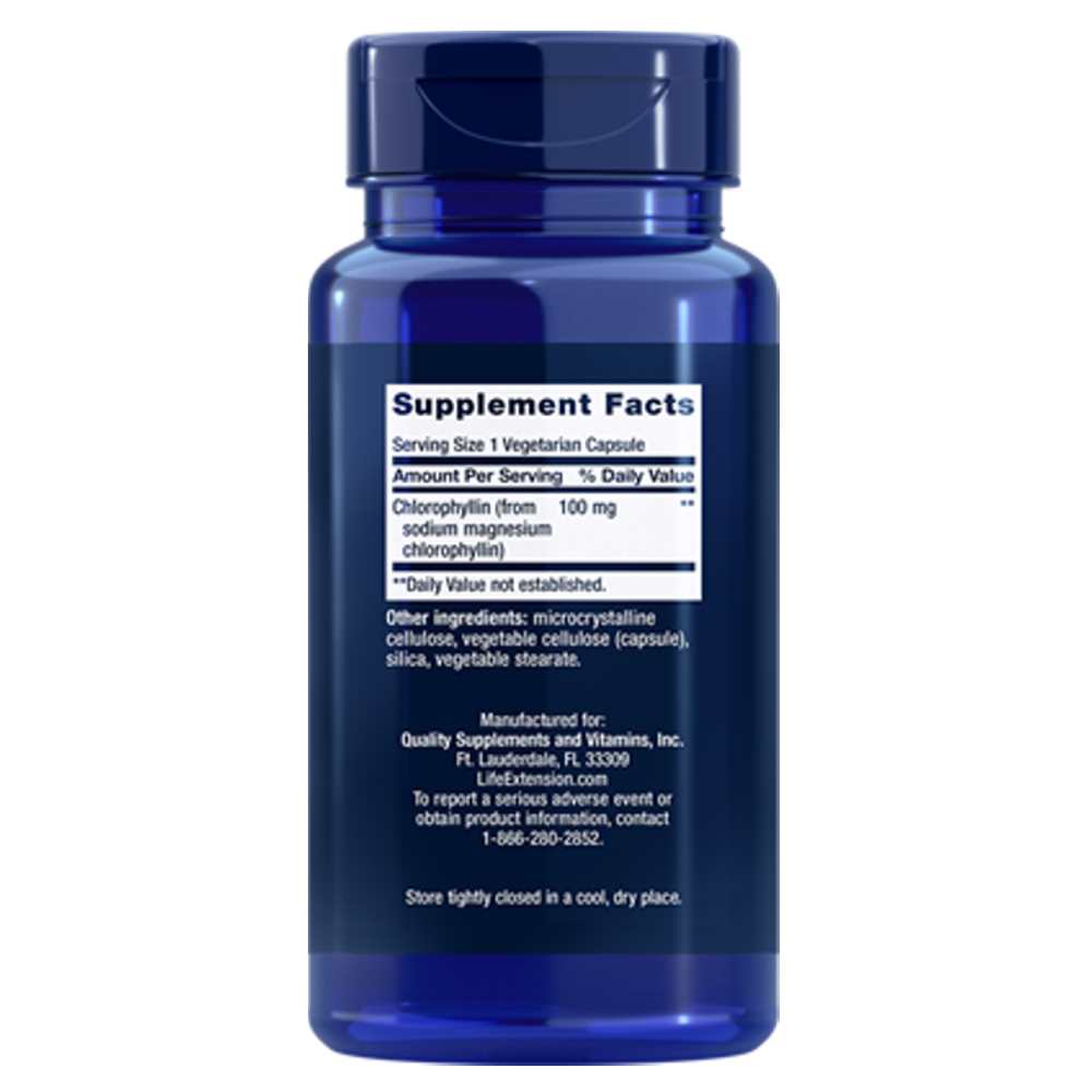 Life Extension Chlorophyllin 100 Mg – 100 Vegetarian Capsules thumbnail 2