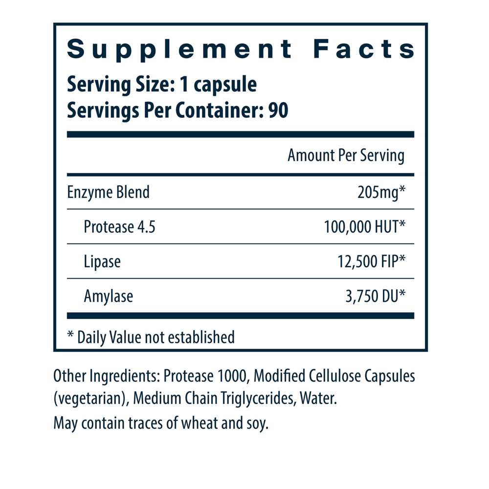 Vital Nutrients Vegan Pancreatic Enzymes 90 Caps thumbnail 2