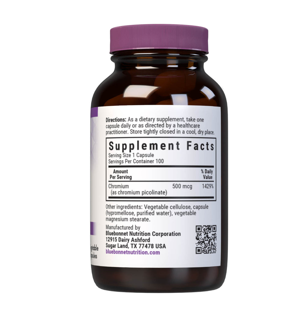 Bluebonnet Nutrition Chromium Picolinate 500 Mcg 100 Caps thumbnail 2