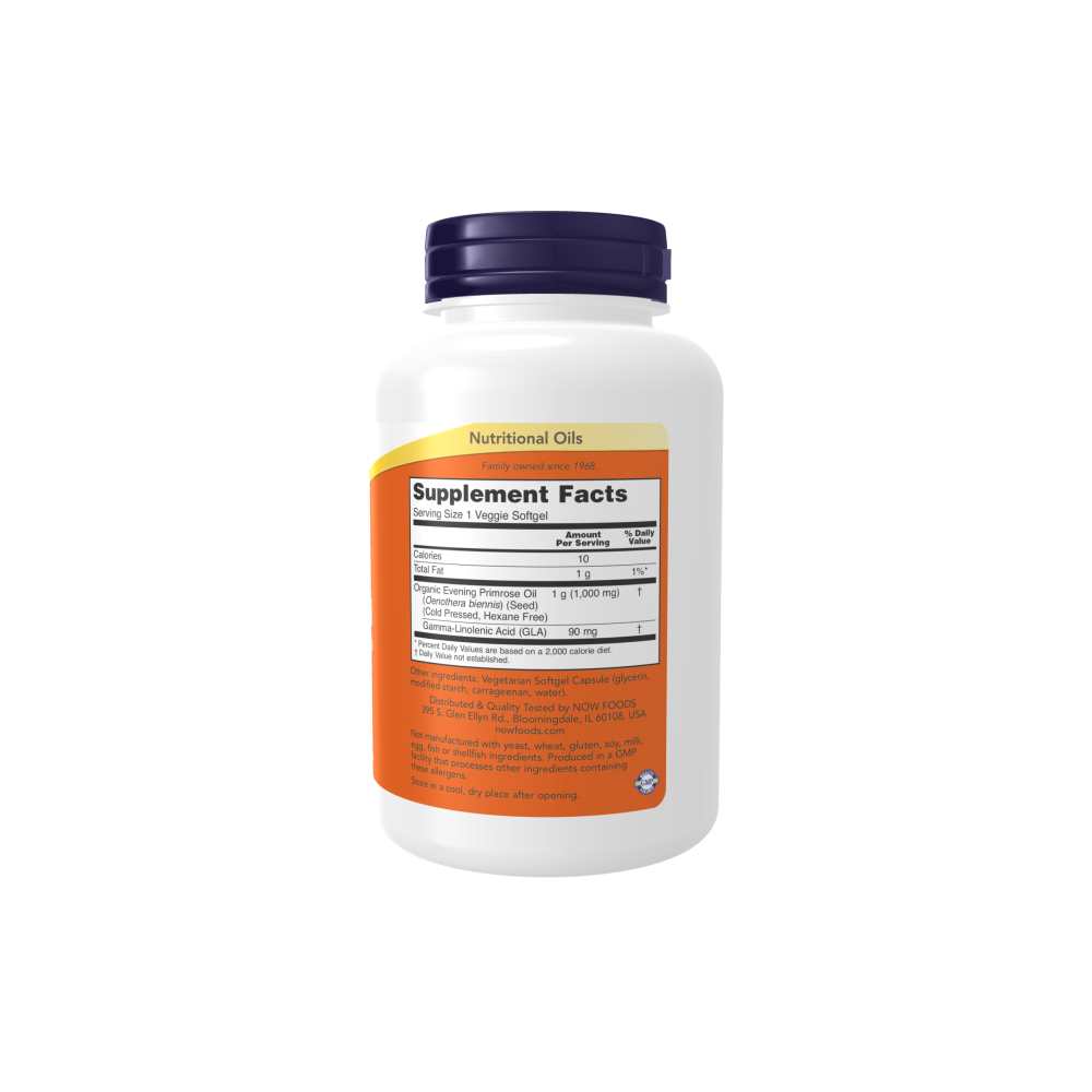 Now Foods Evening Primrose Oil 1000mg – Women's Health Support – 90 Vegan Softgels thumbnail 2