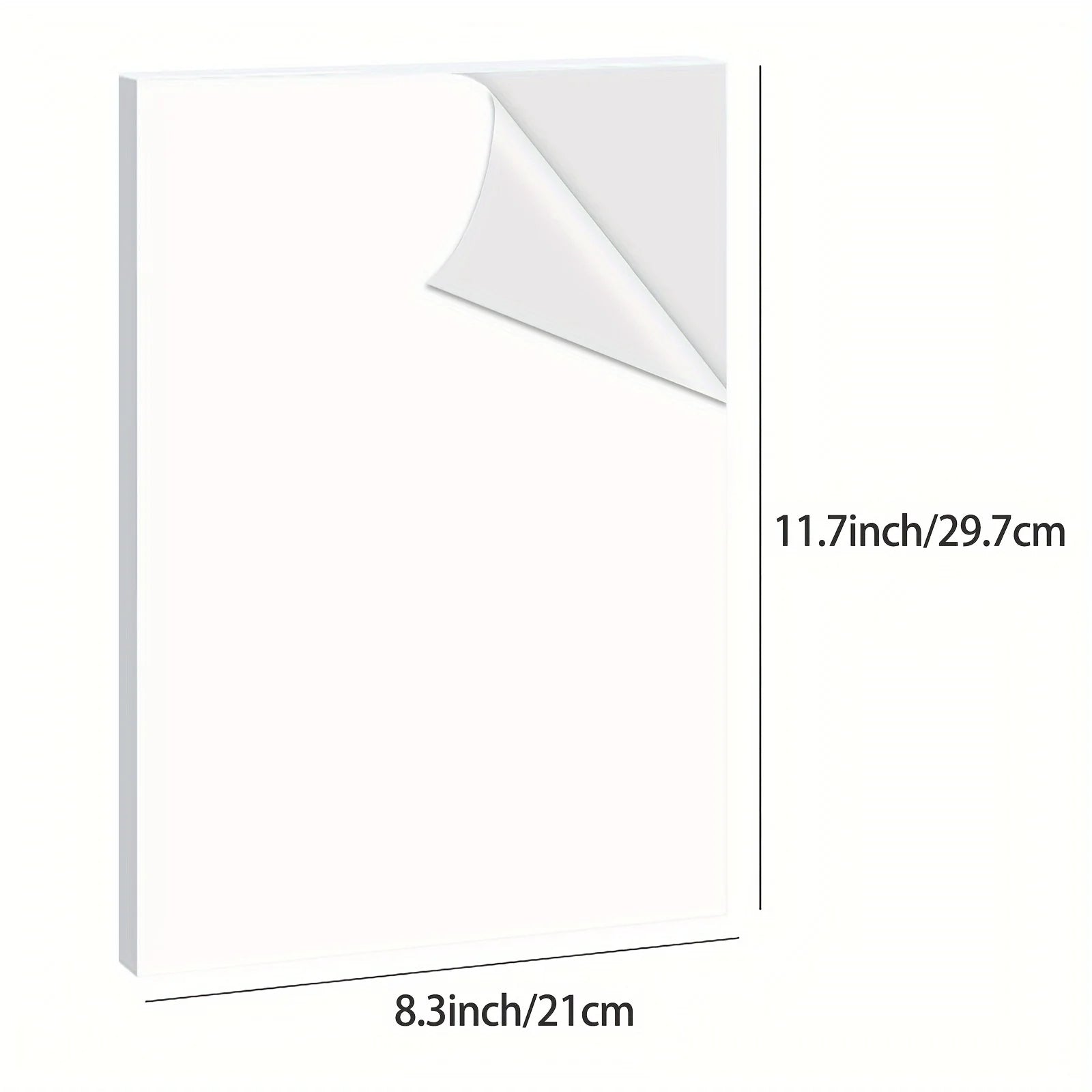 waterproof vinyl sticker sheets A4(8.3 x 11.7) Size printable Inkjet Printer and Laser White Glossy Sticker Paper thumbnail 2