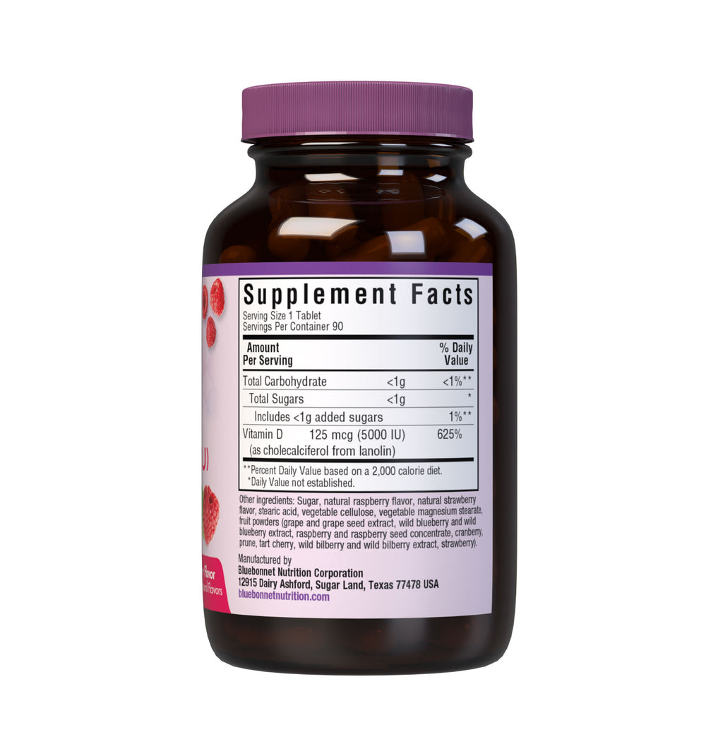 Bluebonnet Nutrition Earthsweet Chewables Vitamin D3 125 Mcg (5000 Iu) 90 Tabs thumbnail 2