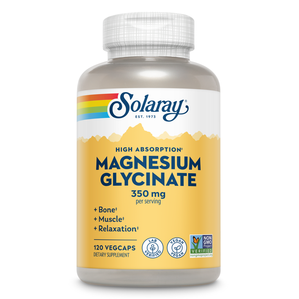 Solaray Magnesium Glycinate 350mg New Update Bottle thumbnail 4