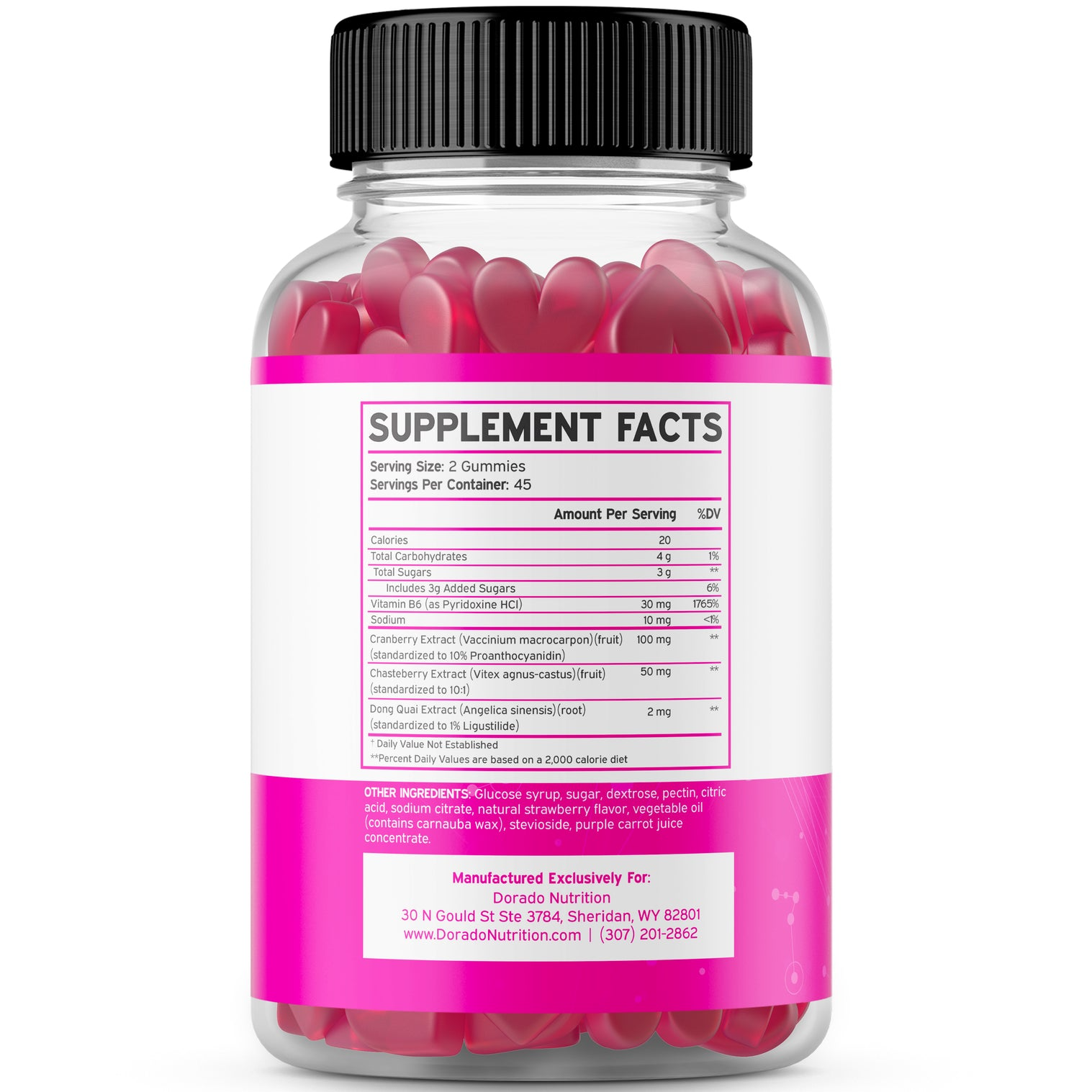 Dorado Nutrition Hormonal Balance for Women 90 Gummies thumbnail 2