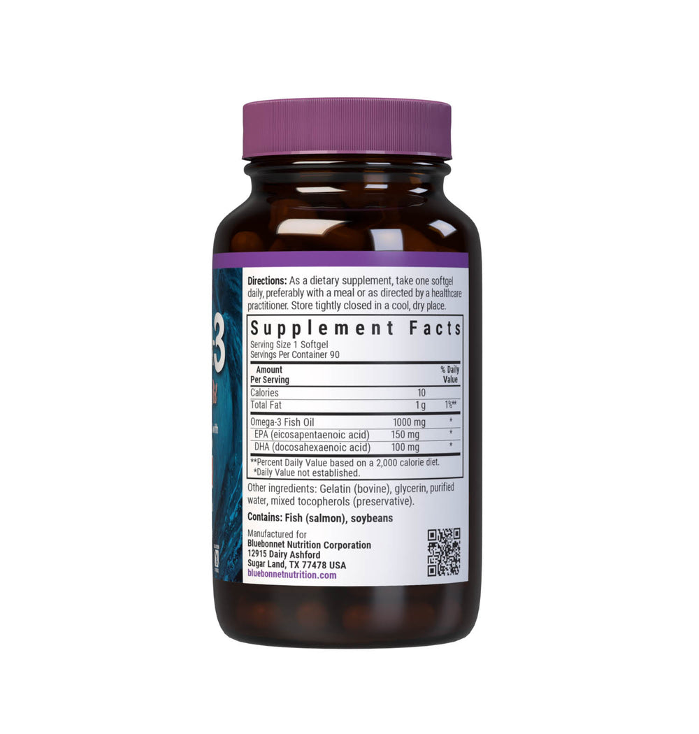 Bluebonnet Nutrition Omega-3 Salmon Oil 90 Softgels thumbnail 3