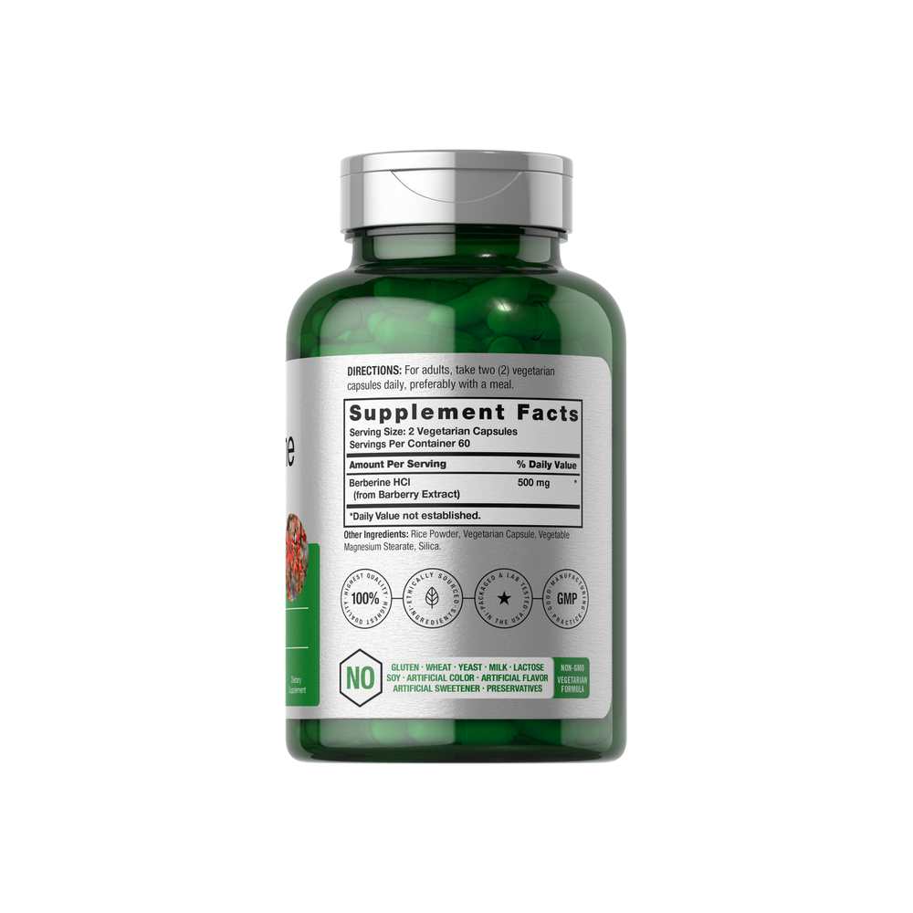 Horbäach Berberine 500mg (barberry Extract) | 120 Capsules thumbnail 2