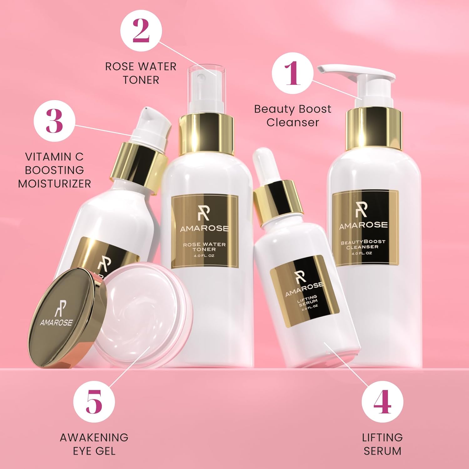 Amarose Lifting Serum - Advanced Skin Firming & Hydrating Formula (2.0 fl oz) thumbnail 5