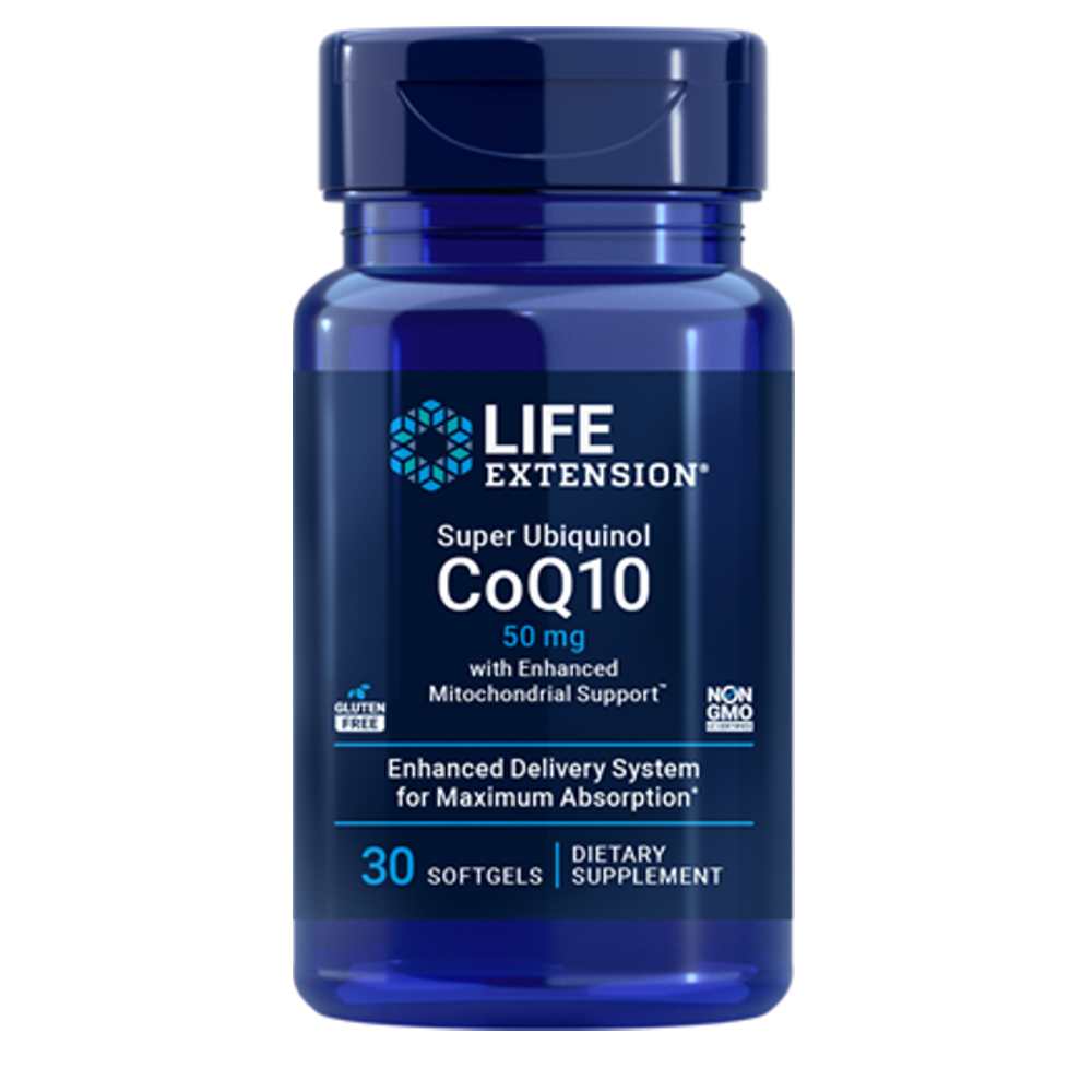 Life Extension Super Ubiquinol Co Q10 with Enhanced Mitochondrial Support™ 50 Mg, 100 Softgels thumbnail 2