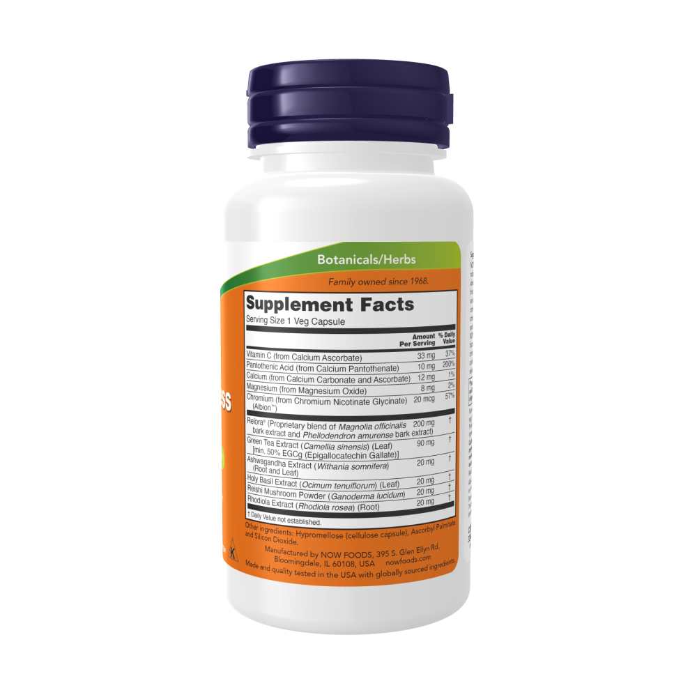 Now Foods Adrenal Stress Support – Cortisol & Appetite Management – 90 Veg Capsule thumbnail 2