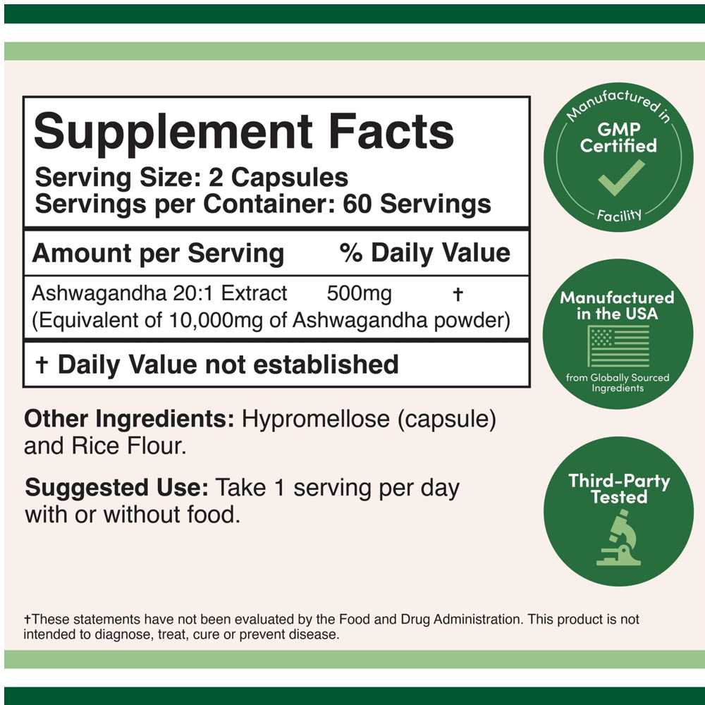 Double Wood Ashwagandha 500mg – High Potency 20:1 Extract (120 Capsules) thumbnail 2