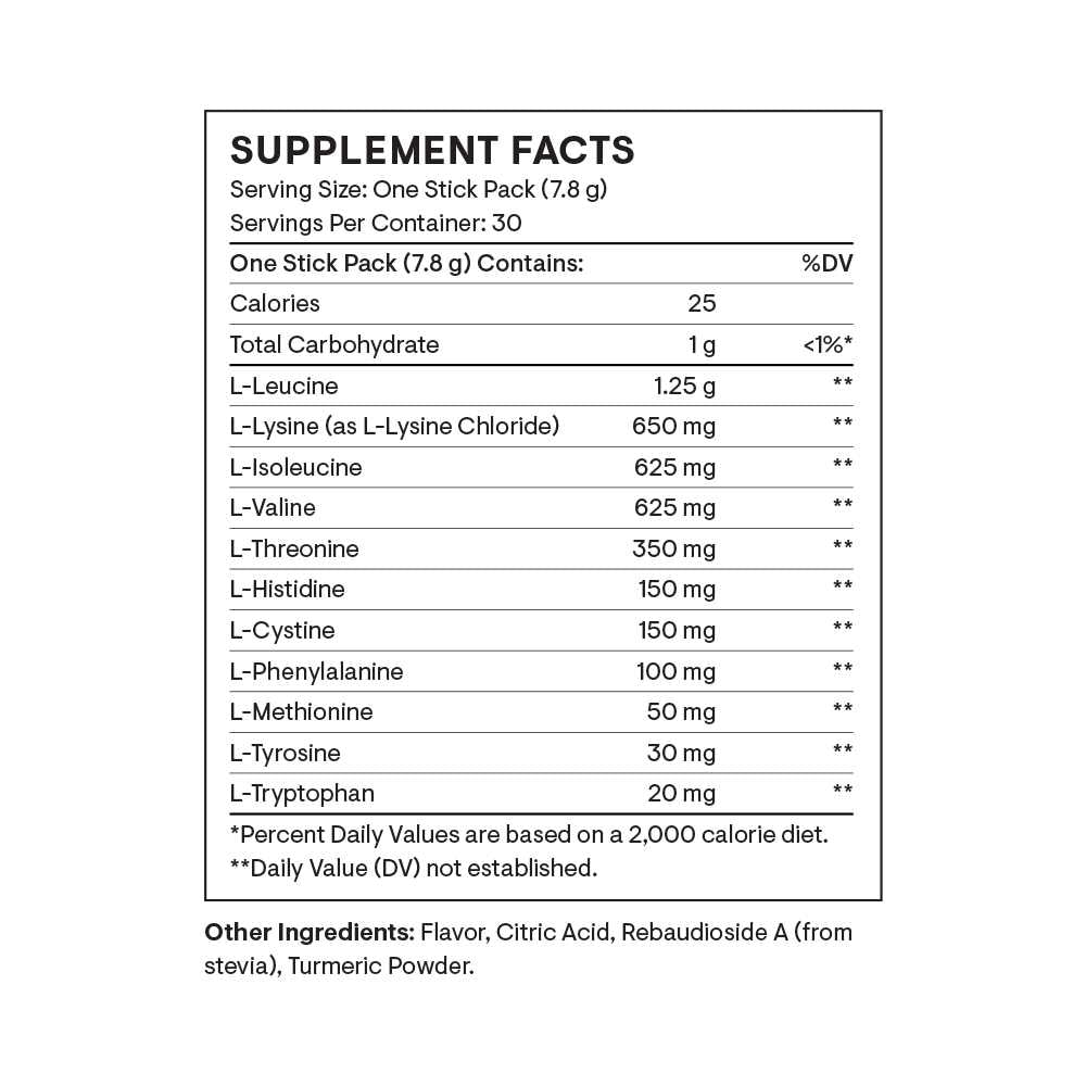 Thorne Amino Complex Lemon – 2:1:1 Bcaa, 30 Stick Packs thumbnail 2