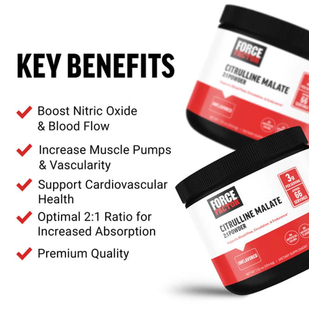 Force Factor Citrulline Malate Powder – 204.6g (~66 Servings) thumbnail 2