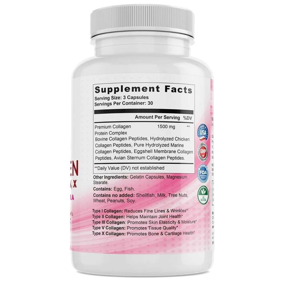 Well and Blessed Multi Collagen – 90 Capsules | 5 Collagen Types | Beauty & Joint Support thumbnail 2