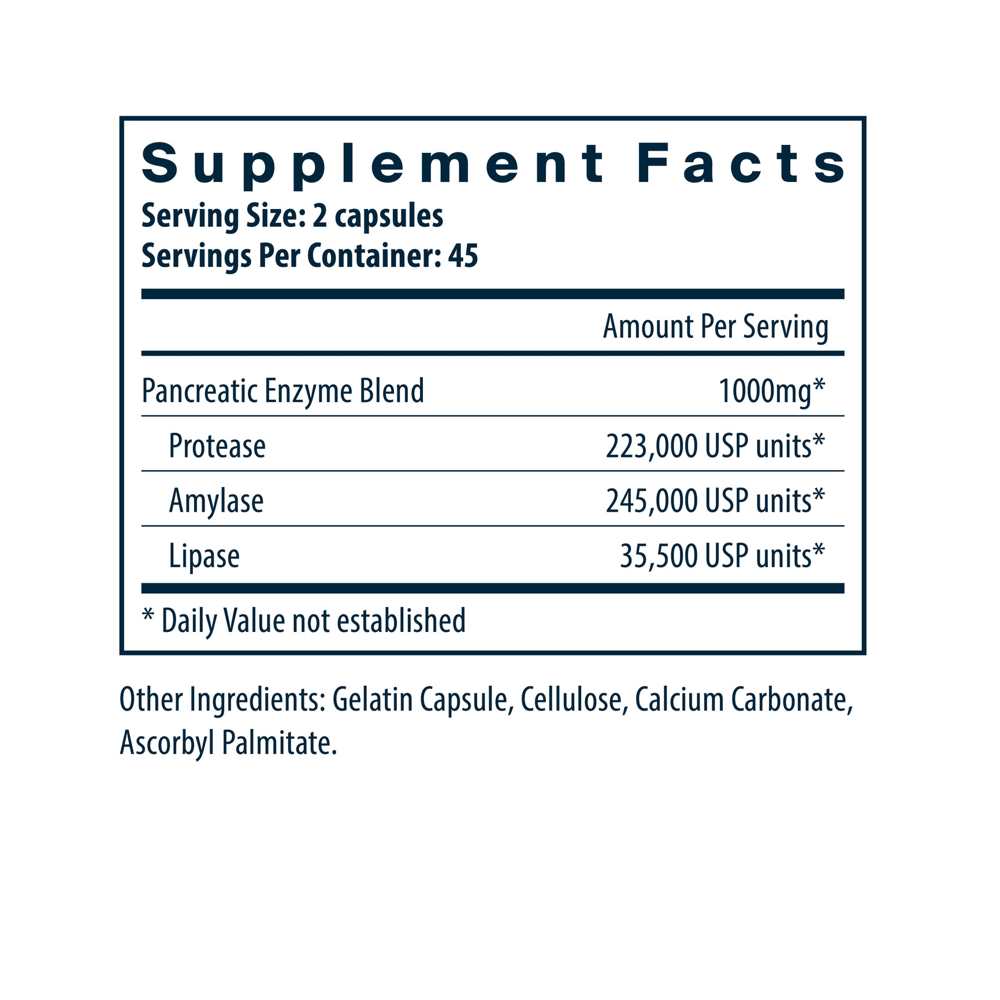 Vital Nutrients Pancreatic Enzymes 90 Caps thumbnail 3