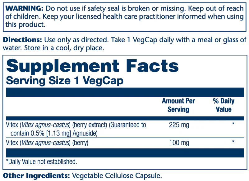 Solaray Vitex Chasteberry Extract 60 Caps thumbnail 2