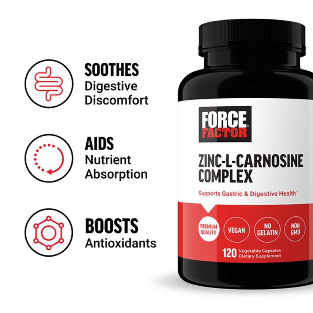 Force Factor Zinc L-Carnosine Complex – 120 Capsules thumbnail 2