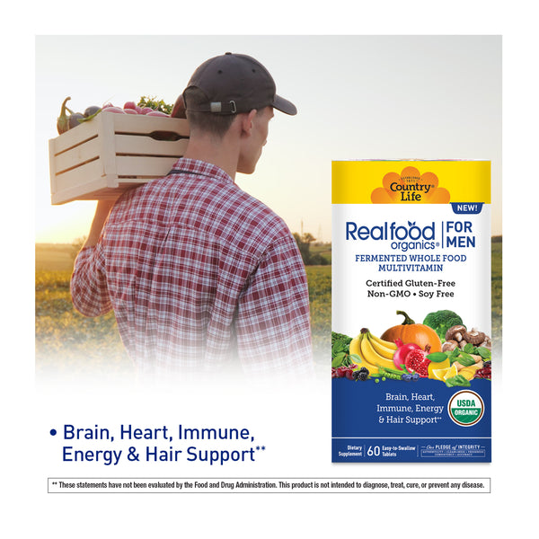 Country Life Vitamins Realfood Organics® Multivitamin for Men 60 Tabs thumbnail 2