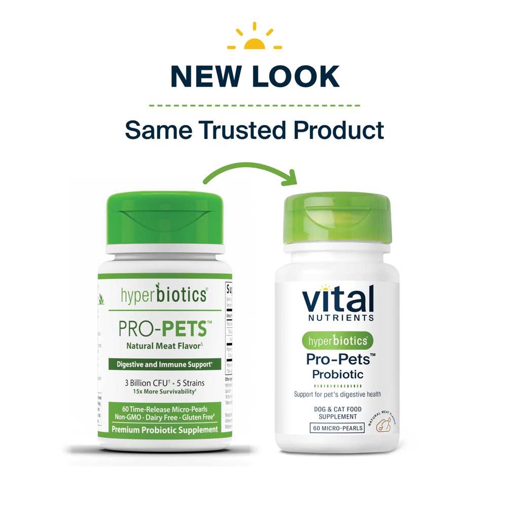 Vital Nutrients Hyperbiotics Pro-Pets™ Probiotic 60 Micro-Pearls thumbnail 2
