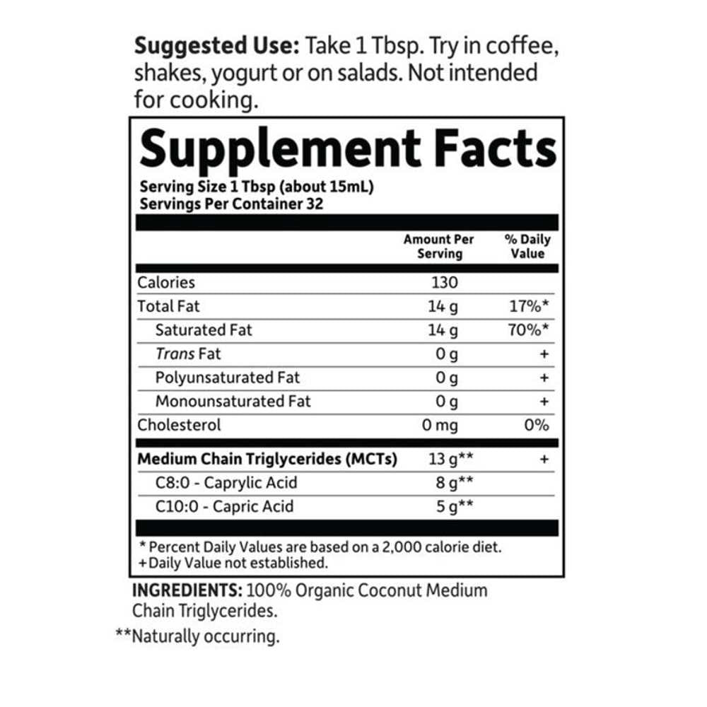 Garden of Life Dr. Formulated Brain Health Organic Coconut Mct Oil Liquid 473ml thumbnail 2