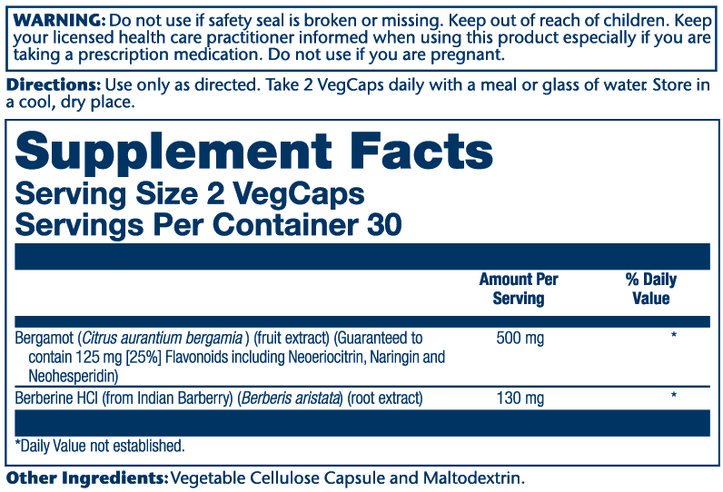 Solaray Bergamot Extract 500mg 60 Caps thumbnail 2