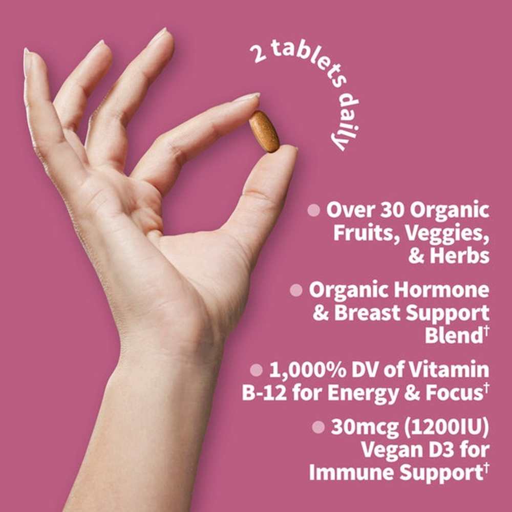 Garden of Life Organics Women's Multi 40+ 60 Tablets thumbnail 2