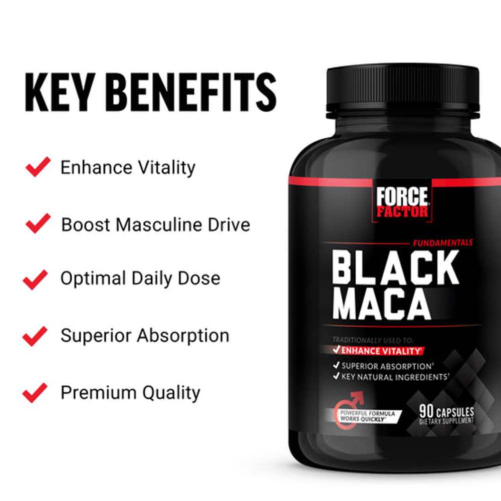 Force Factor Black Maca For Men Natural Maca Negra Extract, Fundamentals Series thumbnail 2