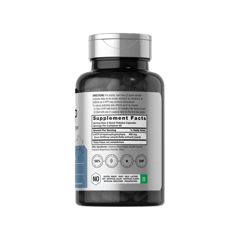 Horbäach 5-Htp 400mg per Serving | 120 Capsules thumbnail 2