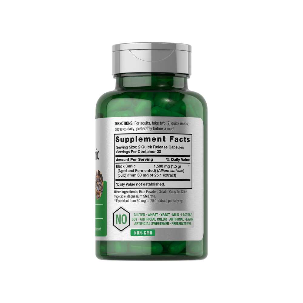 Horbäach Black Garlic 1500mg per Serving | 60 Capsules thumbnail 2