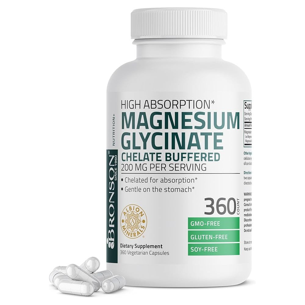 Bronson Magnesium Glycinate 200 mg High Absorption Chelated Buffered thumbnail 5