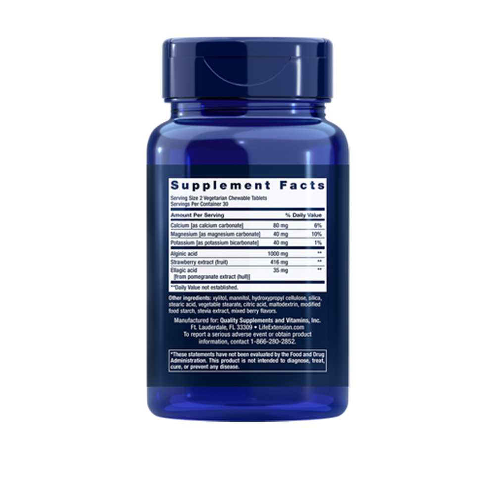 Life Extension Esophageal Guardian (berry) – 60 Vegetarian Chewable Tablets thumbnail 2