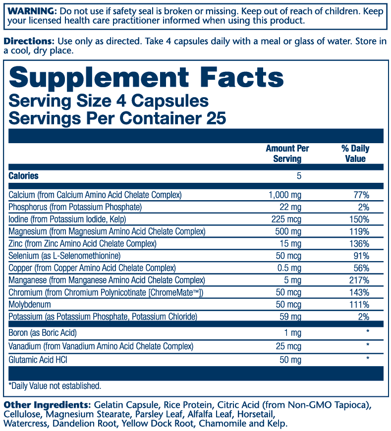 Solaray Mega Multi Mineral, Iron-Free 100 Caps thumbnail 2